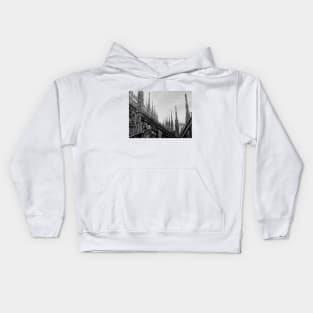 Black and White Milan Cathedral, Italy, Milan, Photography Kids Hoodie